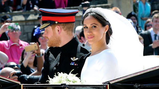 Meghan Markle after her wedding ceremony.