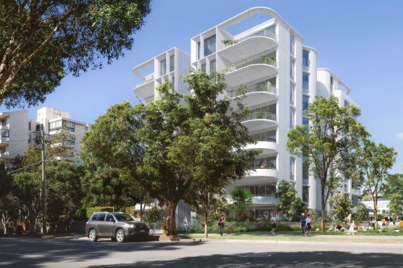 The revised proposal for independent living units for seniors tops seven storeys on Gerard Street, Cremorne.