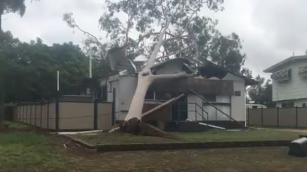 Strong winds and severe storms uprooted trees across Moranbah.