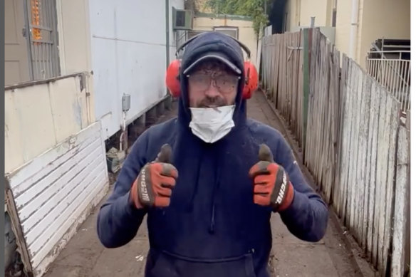 Nathan Stafford’s millions of followers on social media watch videos of him tidying up strangers’ gardens for free.