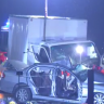 The scene of the crash at Truganina on Thursday evening. 