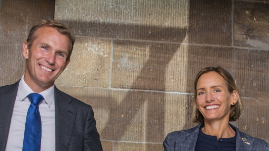 NSW Minister for Planning Rob Stokes with Government Architect Abbie Galvin at the Australian Museum.