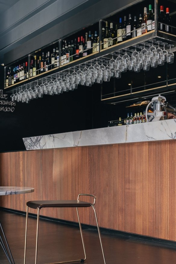 The wine bar.