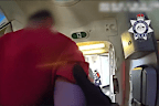 The passenger was forced to be restrained after the alleged assaults.