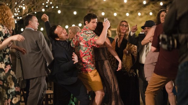Every day is a party for Andy Samberg in Palm Springs.