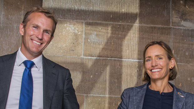 NSW Minister for Planning Rob Stokes with Government Architect Abbie Galvin at the Australian Museum.