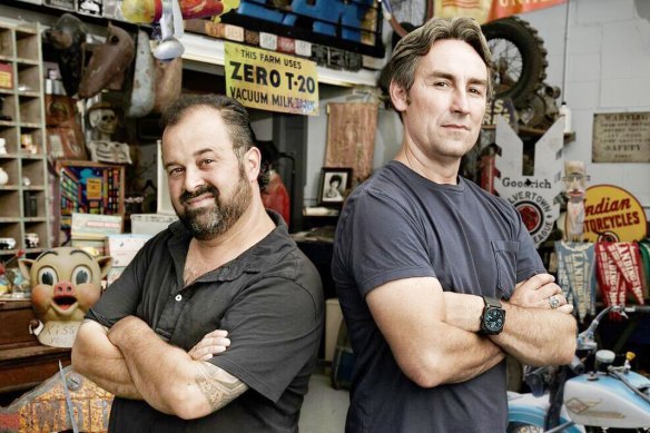 Frank Fritz (left) and Mike Wolfe are the stars of the US reality show "American Pickers”, now in its 21st season.