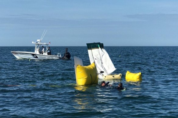 The light plane was found off the coast of Florida. 