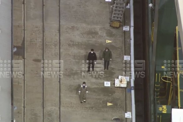 Eight sick crew have been taken off cargo ship BBC California which berthed in Fremantle on Monday.