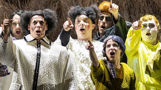 The cast of The Golden Cockerel at the 2022  Adelaide Festival. 