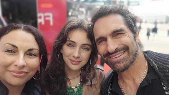 Maria and Mercury Psillakis and daughter Freedom (centre).