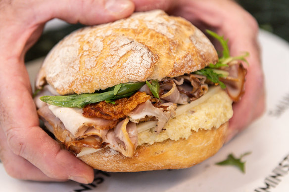 Saluministi’s best-selling porchetta panino. 