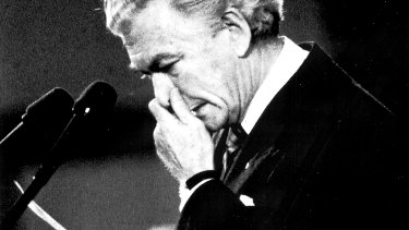 Prime Minister Bob Hawke cried during his speech mourning the victims of the Tiananmen Square massacre.