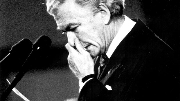 Prime Minister Bob Hawke cried during his speech mourning the victims of the Tiananmen Square massacre.