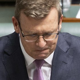 Liberal MP Alan Tudge announces his resignation, in the House of Representatives