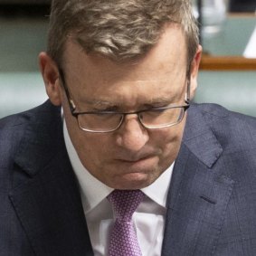 Liberal MP Alan Tudge announces his resignation, in the House of Representatives