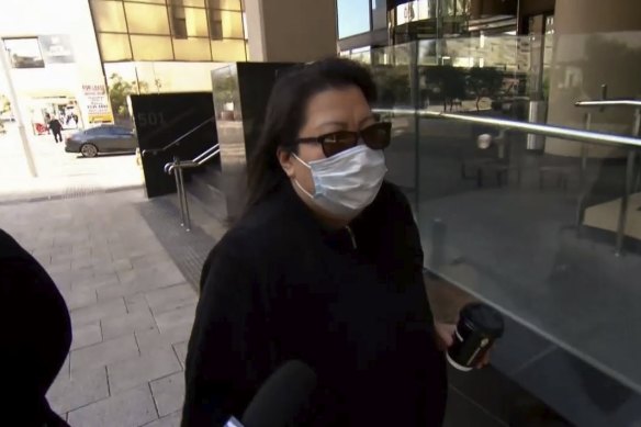 Thi-My-An Pham leaving Perth Magistrate’s Court on Friday. 