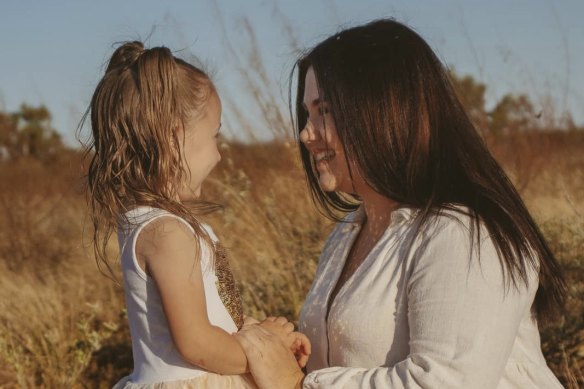 Cleo with her mum Ellie Smith. 