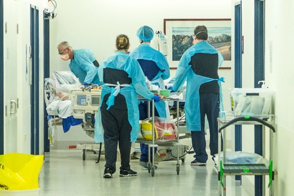 Hospital workers have been in demand in regional areas. 