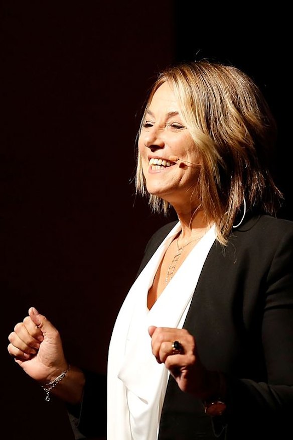 Esther Perel speaking at an event in 2019.