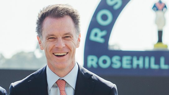 Home and hosed? Not quite. Premier Chris Minns and Transport Minister Jo Haylen announce the proposed development at Rosehill racecourse almost a year ago to the day.