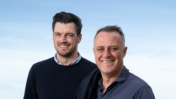 Ryan Bogler and Tim Wilson during the counting of votes after the May 4 poll. 