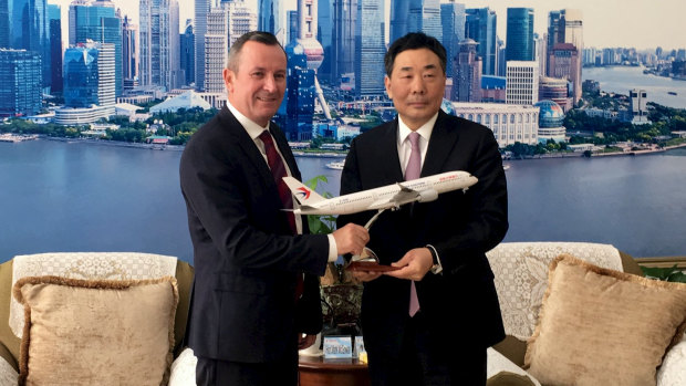 Premier Mark McGowan has announced a direct flight trial between Perth and China. 