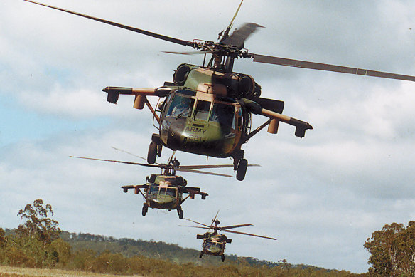 The Turnbull government promised in 2018 to gift two Black Hawk helicopters to the RFS.