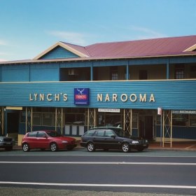 Out the front of Lynch’s, Narooma.