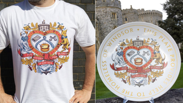 The royal wedding T-shirt and the plate. 