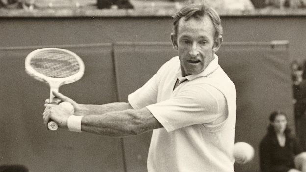 Backhand magic … Rod Laver.
