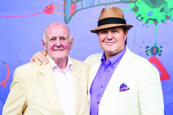 John Olsen and Tim at the launch of John’s book 'My Salute' at the Sydney Opera House in 2015.
