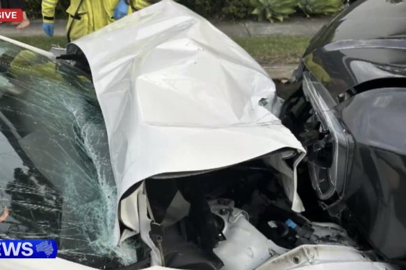The scene of the crash.