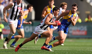 Nick Daicos led Collingwood to victory over the Eagles.