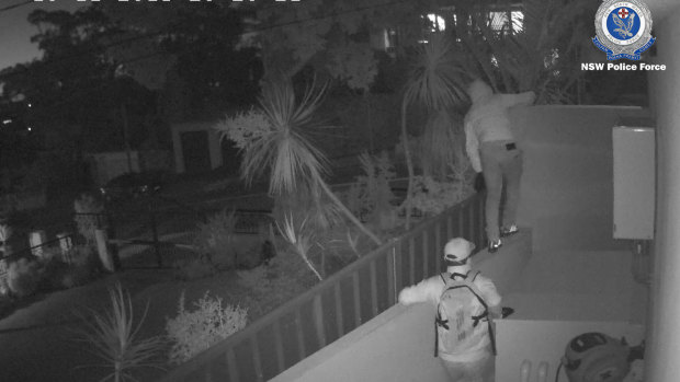 Alleged members of the Chilean syndicate caught on CCTV.