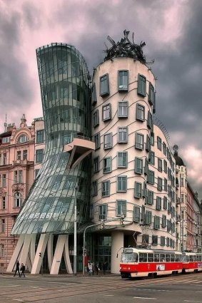 The Dancing House in Prague, which now operates as a hotel. 