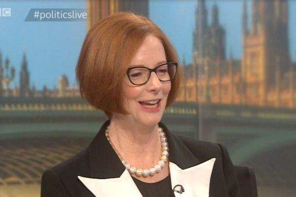 Julia Gillard speaks to BBC Television's Politics Live program.