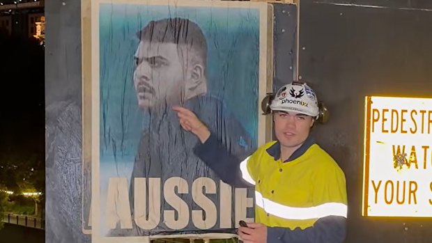 Hugo Lennon has taken credit for the offensive Bondi shooter posters in Melbourne.