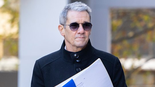 ACT Director of Public Prosecutions Shane Drumgold SC (right) and his lawyer Mark Tedeschi KC in Canberra.