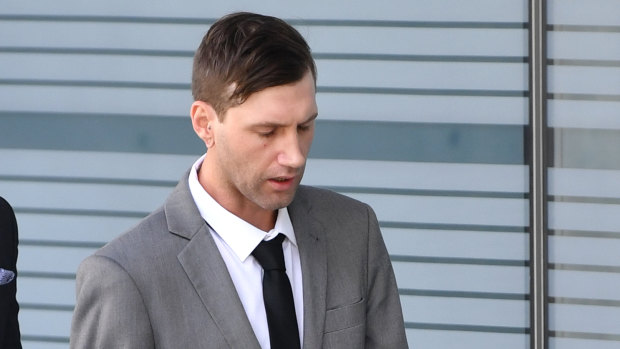 Aaron Llewellyn Jones arriving at court on Wednesday,