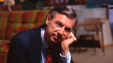  Fred Rogers on the set of his show <i>Mister Rogers' Neighborhood</i> from the documentary, <i>Won't You Be My Neighbor?</i>