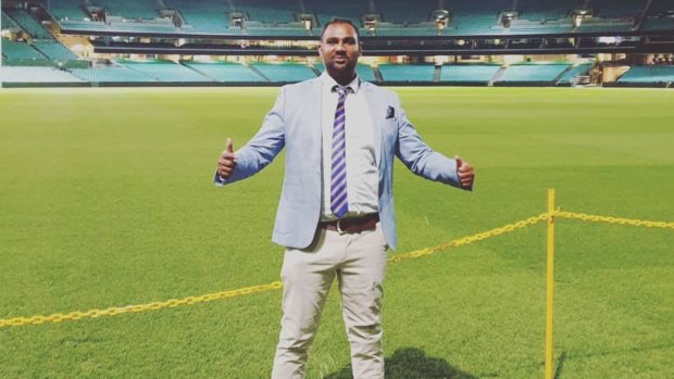 Tyler pictured at the Sydney Cricket Ground.