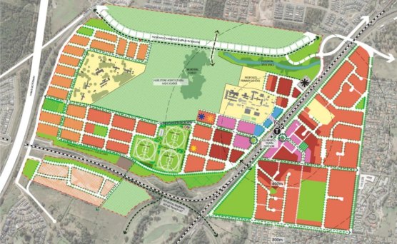 Plans for Glenfield Place development and Hurlstone Agricultural High School.