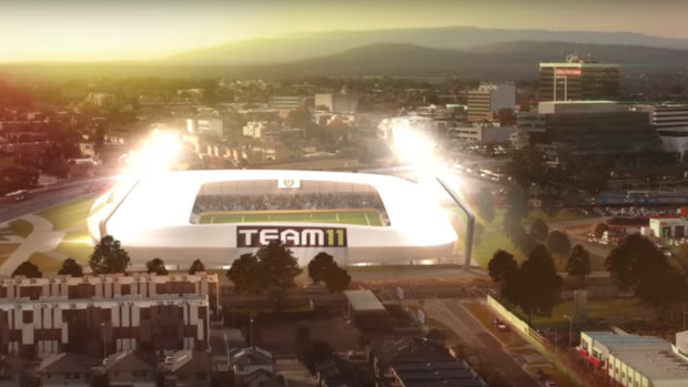 An artist's impression of the potential new stadium in Dandenong.