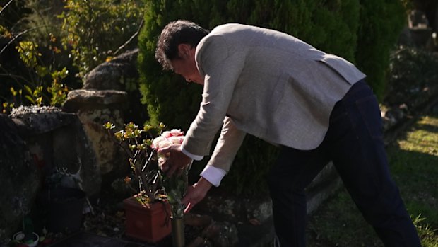 Jae Jang at the grave of his sister, who was pursued by the ATO after her death.