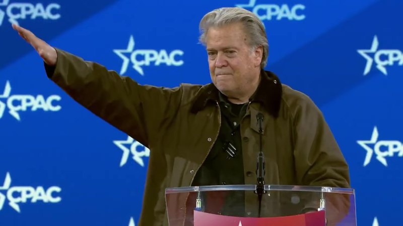 French far-right leader cancels speech after Bannon gives ‘Nazi salute’