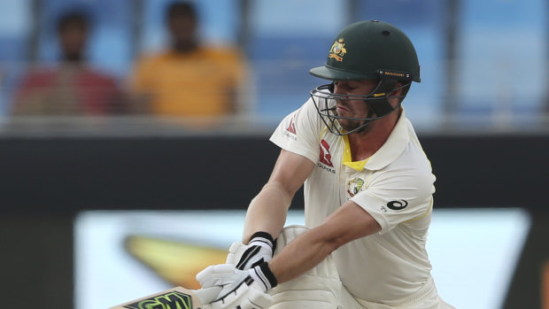 Travis Head played an important second innings in his Test debut.