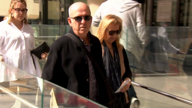 Arthur and Sofi Adamos outside Perth Magistrate Court on August 21.