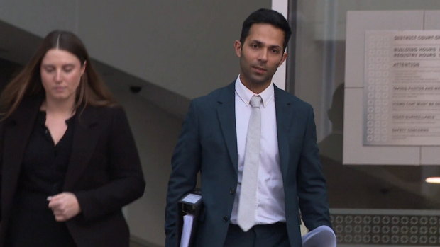 Farzam Mehrabi leaving Perth District Court.