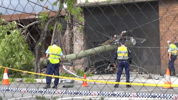 An empty City of Sydney Council building was also damaged in the crash. 